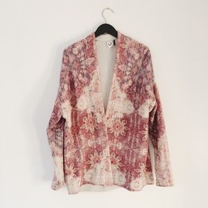 Anthropologie pink cardigan